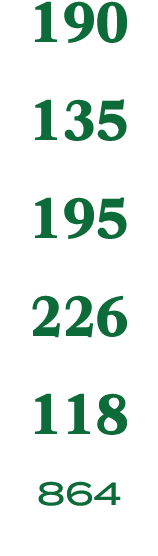 190 135 195 226 118 864