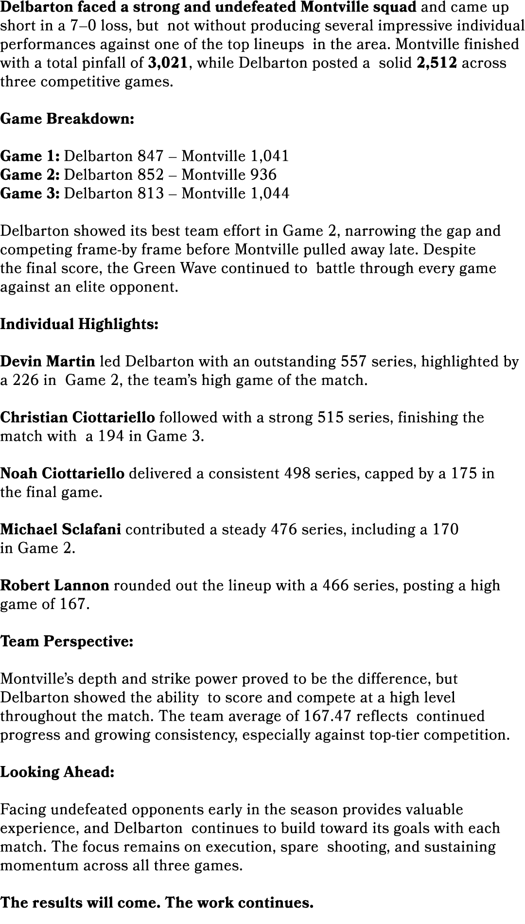 Delbarton faced a strong and undefeated Montville squad and came up short in a 7–0 loss, but not without producing se...