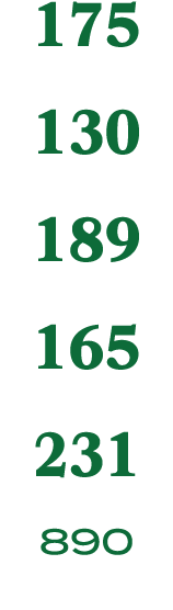 175 130 189 165 231 890