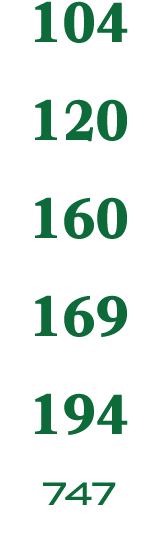 104 120 160 169 194 747