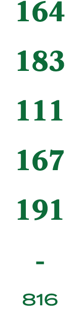 164 183 111 167 191 816