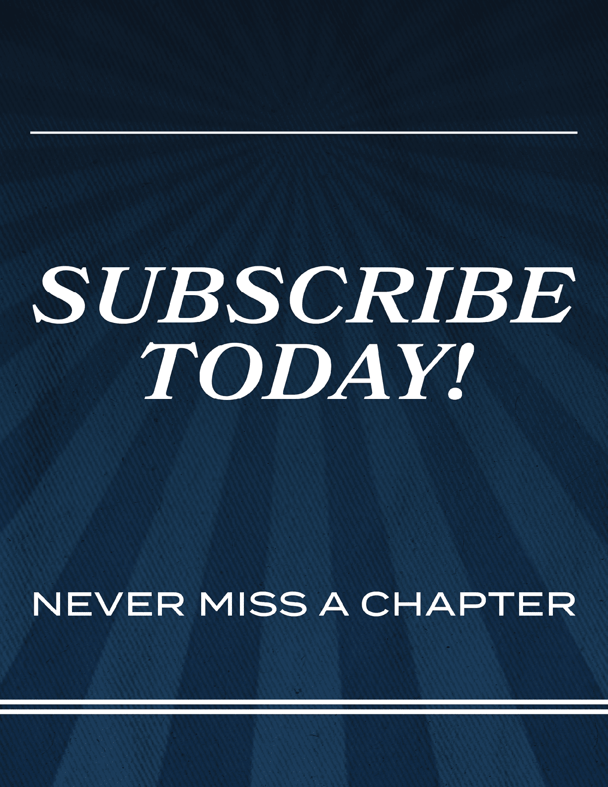 A sign that says “Subscribe Today!" with a blue and white background. AI generated content