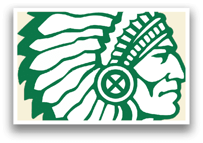 A Native American head with a feather headdress and a X on the forehead. AI generated content