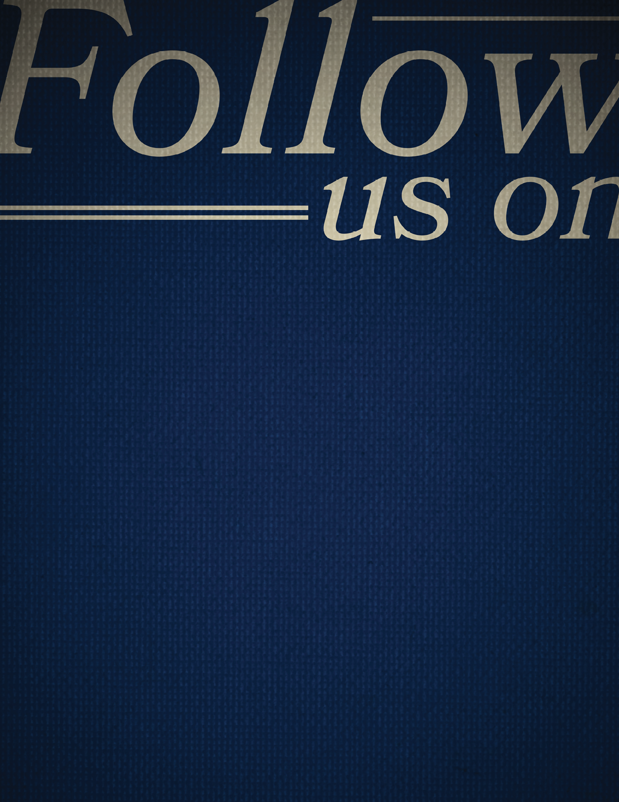 A blue background with white text reading “follow us on". AI generated content