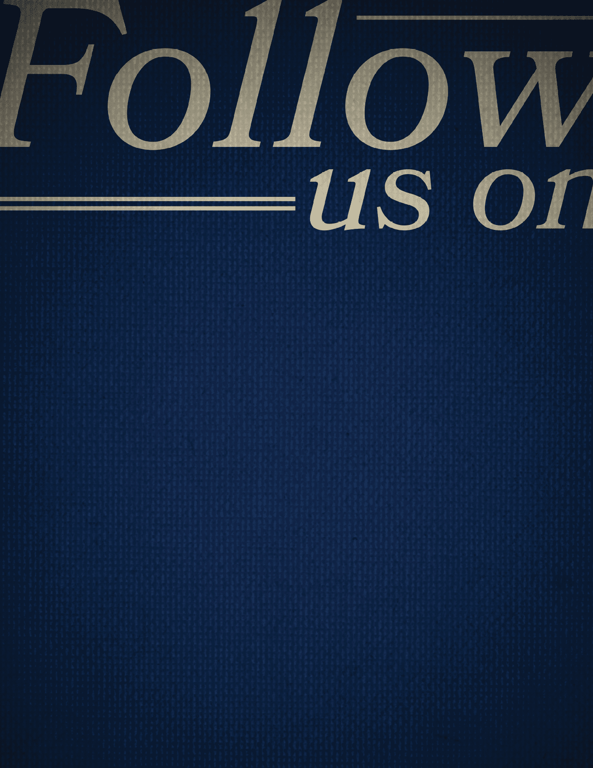 A blue background with white text reading “follow us on". AI generated content
