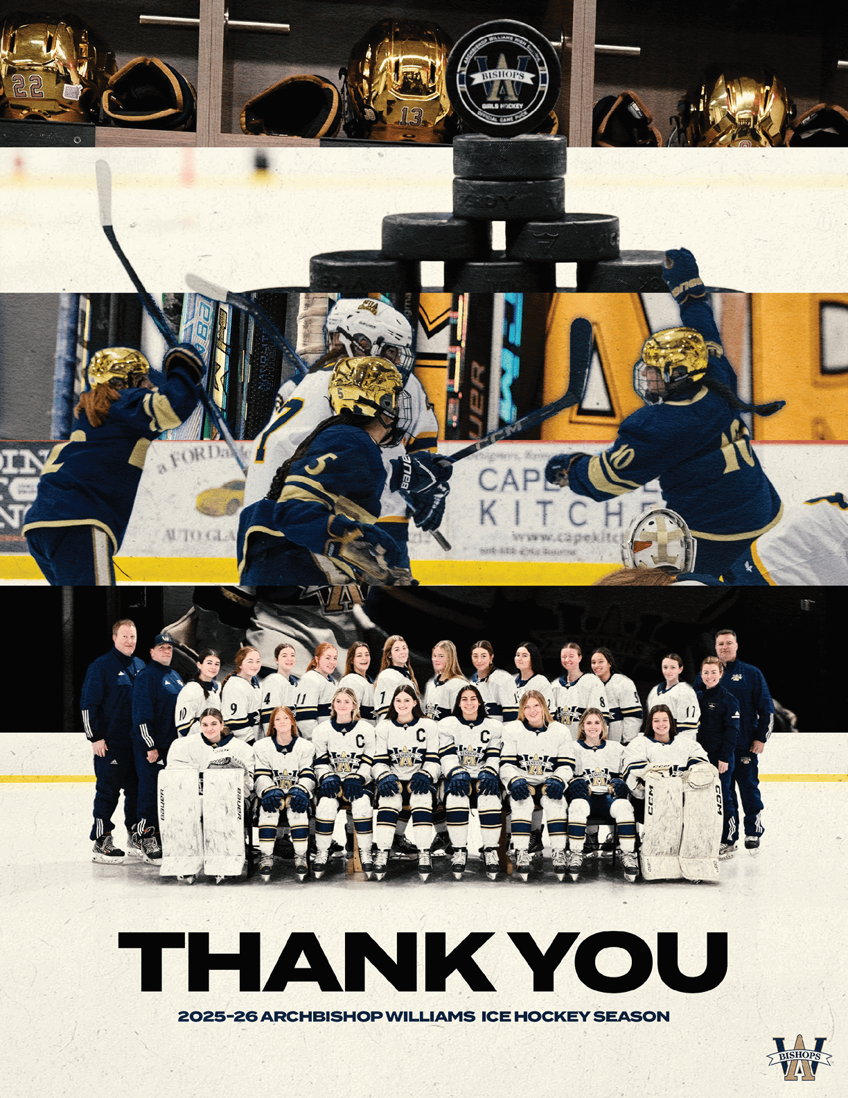 A group of hockey players pose for a photo in front of a trophy. AI generated content
