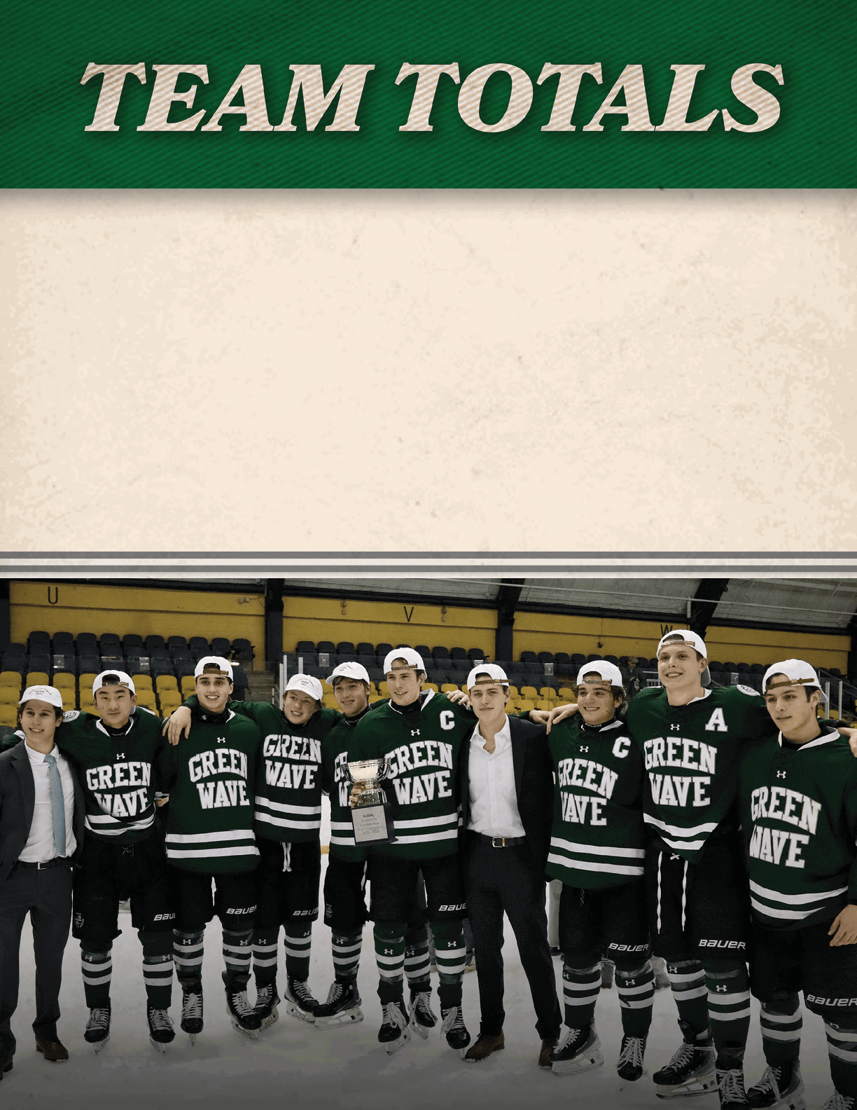 A group of hockey players pose for a photo. AI generated content