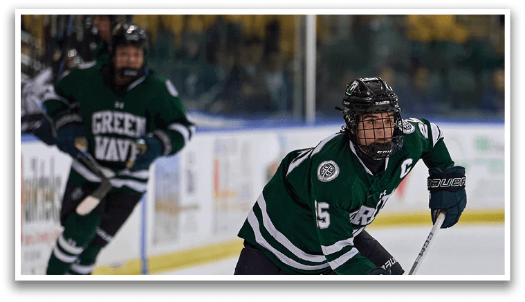 A hockey player is on the ice, holding a stick and preparing to shoot the puck. AI generated content