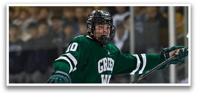 A hockey player celebrates a goal by holding his stick in the air. AI generated content