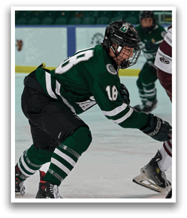 A group of people playing hockey on a rink. AI generated content