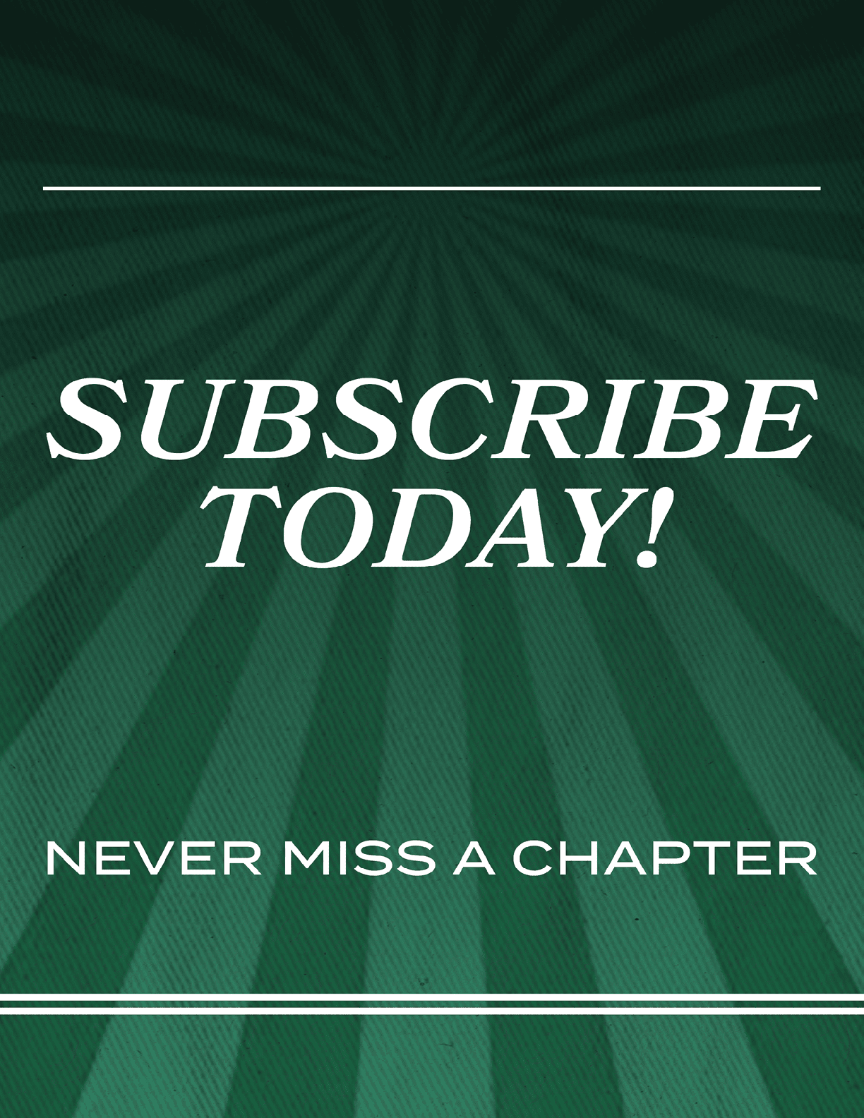 A green and white poster advertising a subscription service. AI generated content