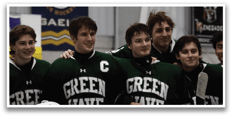 A group of hockey players posing for a picture. AI generated content