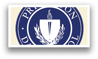 A blue and white logo for Princeton Day School. AI generated content