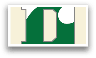 A green and white D on a white background. AI generated content