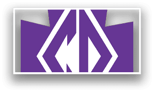 A purple and green triangle with a white cross in the middle. AI generated content