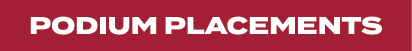 PODIUM PLACEMENTS