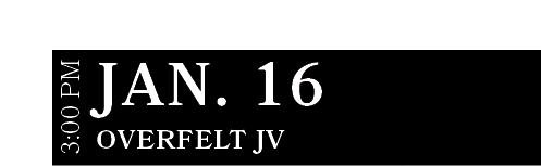 Overfelt JV,JAN. 16,3:00 P