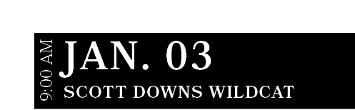 Scott Downs Wildcat,JAN. 03,9:00 A