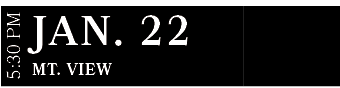 Mt. View ,JAN. 22,5:30 P