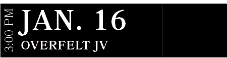 Overfelt JV,JAN. 16,3:00 P