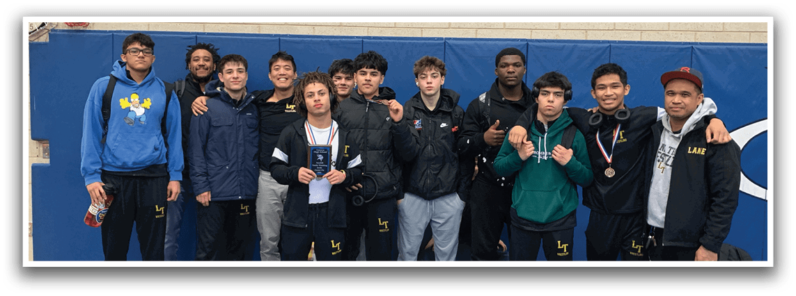 A group of young men pose for a photo in front of a clock. AI generated content