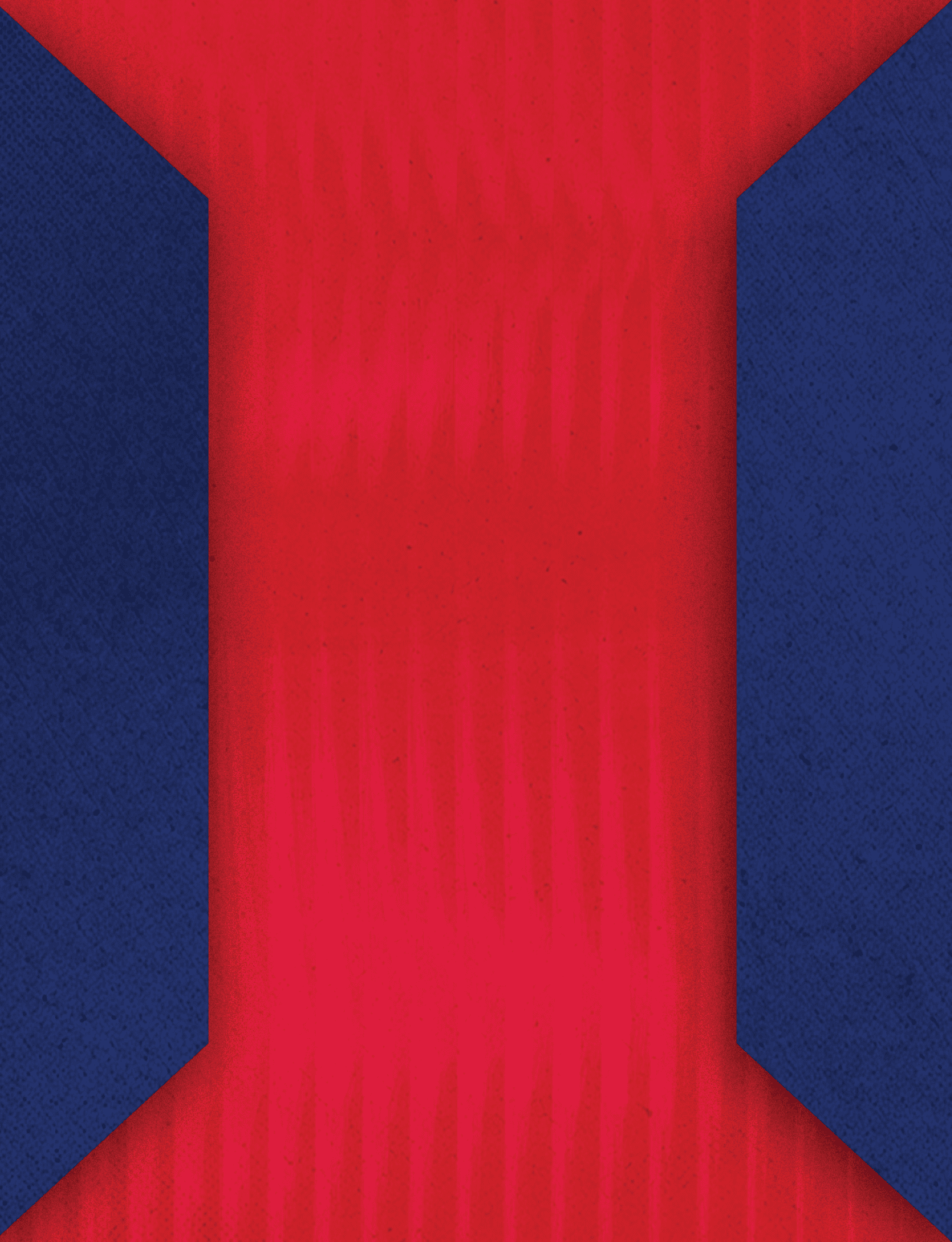 A blue and red tie with a red background. Description generated by AI