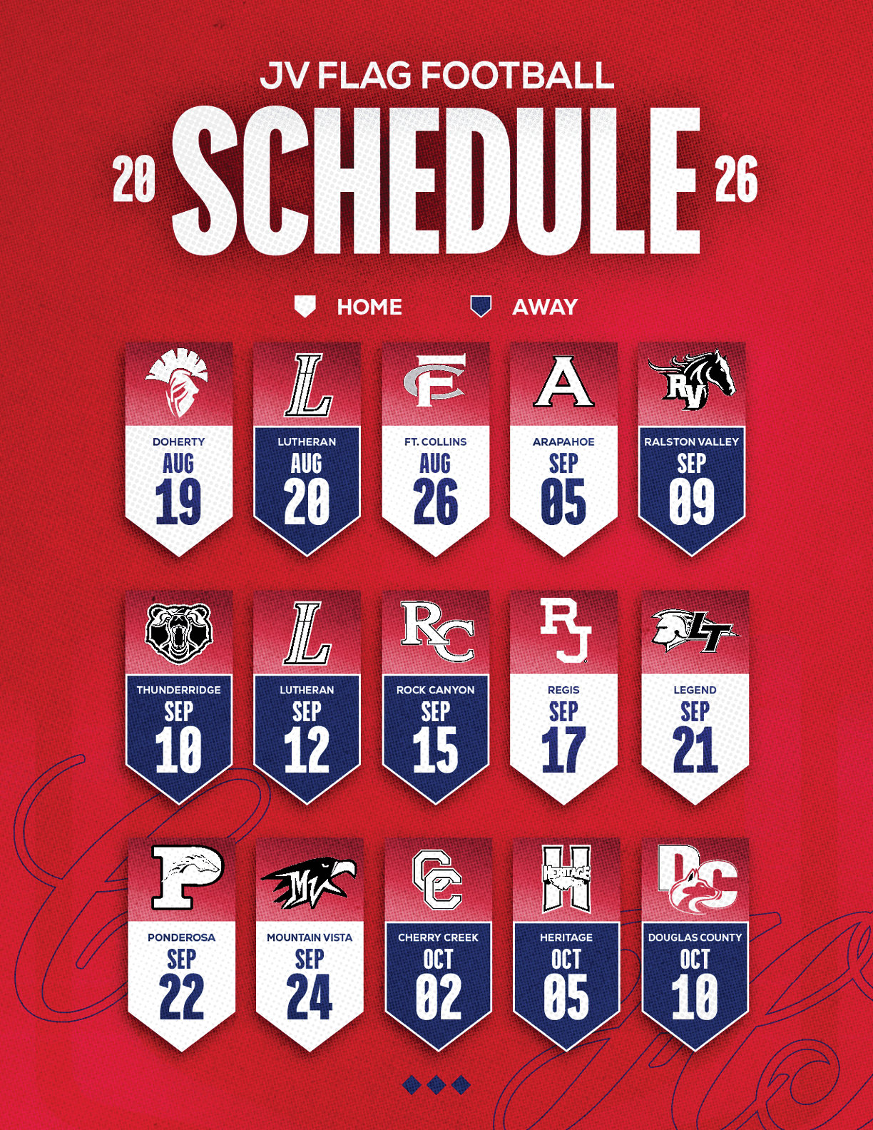 A football schedule for the 2014 season. Description generated by AI