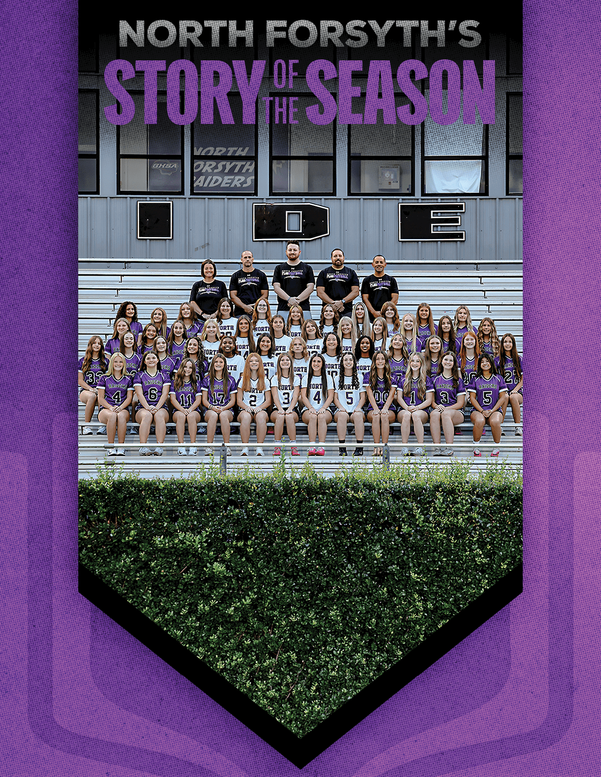 A group of football players huddled together. Description generated by AI