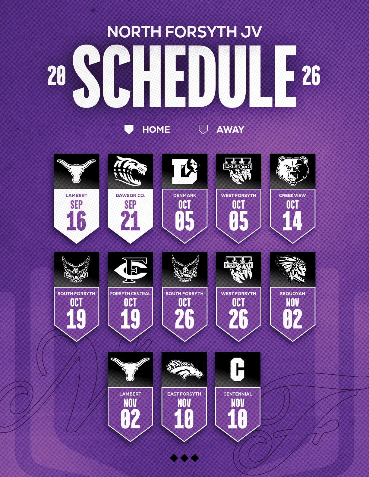 A red and white schedule for Sun Prairie East Football. Description generated by AI