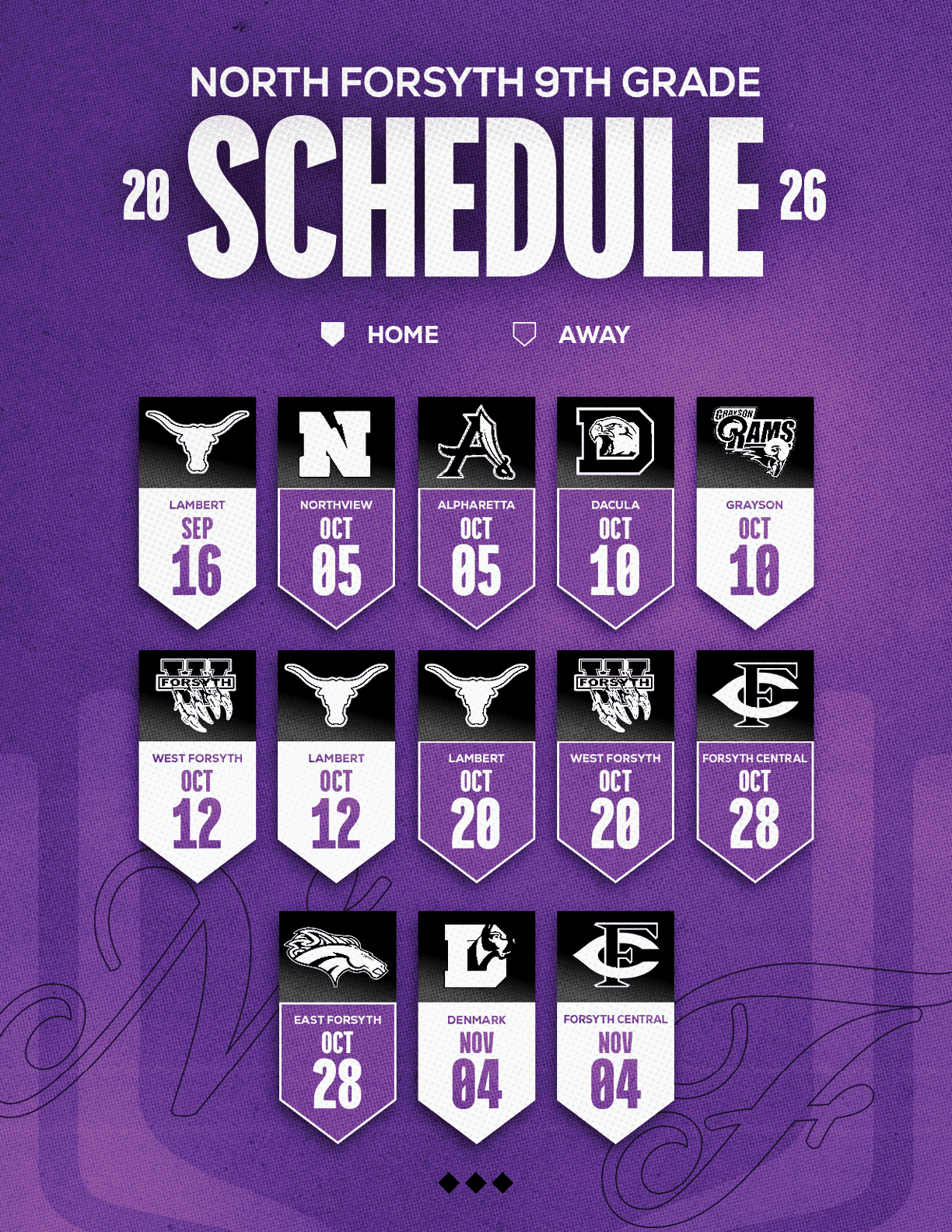 A red and white schedule for Sun Prairie East Football. Description generated by AI