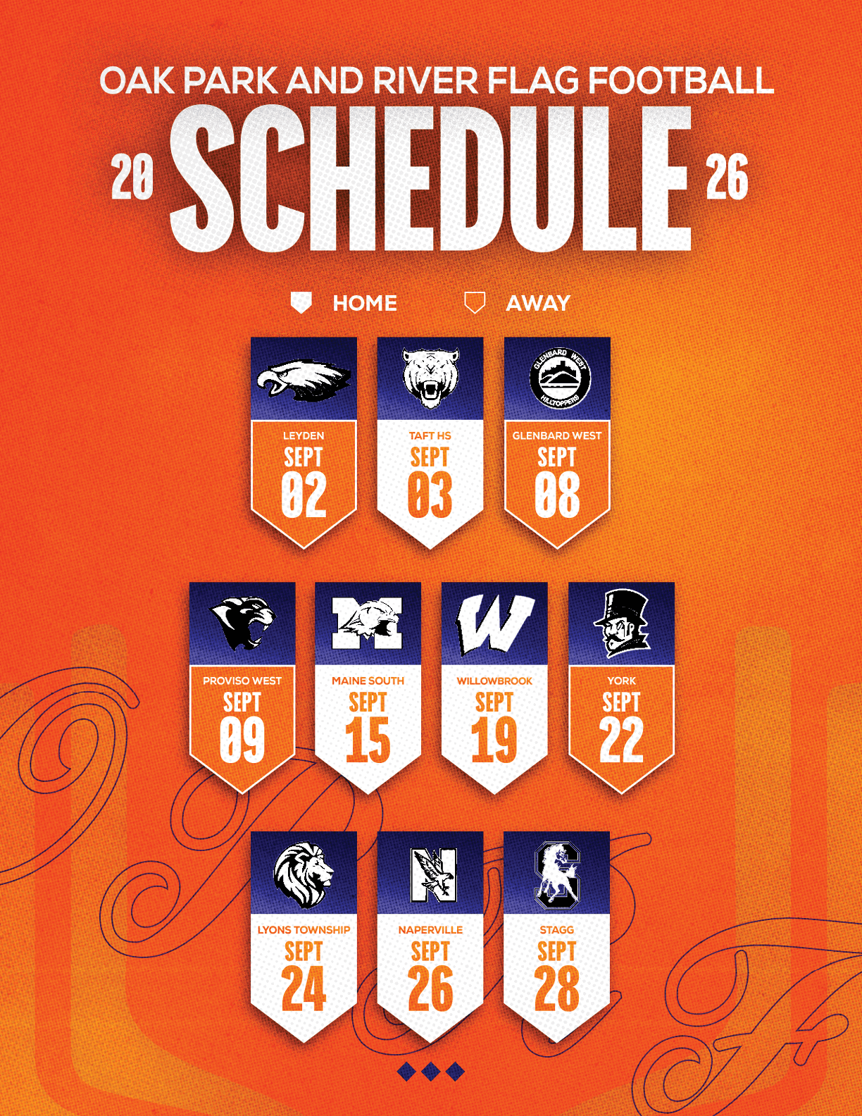 A football schedule for the 2014 season. Description generated by AI