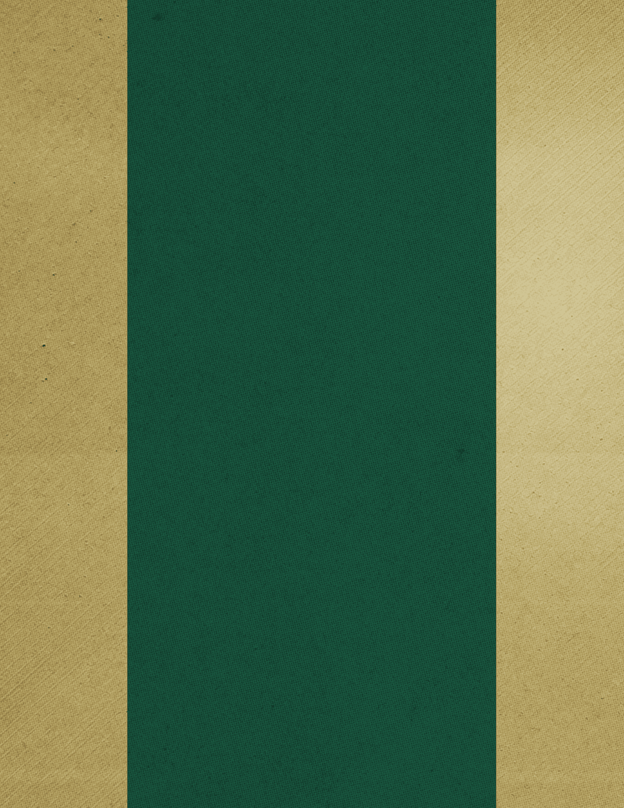 A vertical tricolor pattern with a wide dark green stripe in the center flanked by narrower beige stripes on each side. Description generated by AI