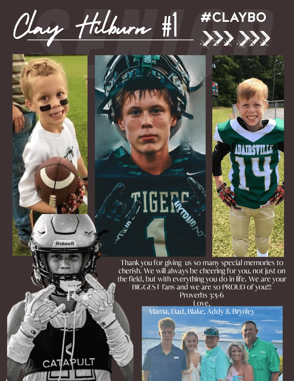 A football helmet with an “A" logo is shown alongside text promoting an Adairsville Football fundraiser encouraging community support for student-athletes, with a QR code included. Description generated by AI