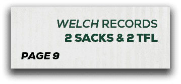 page 9,WELCH RECORDS 2 SACKS & 2 TF