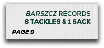 page 9,Barszcz RECORDS 8 TACKLES & 1 sac