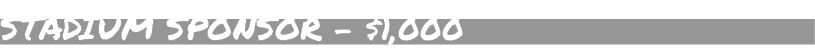STADIUM SPONSOR $1,000 