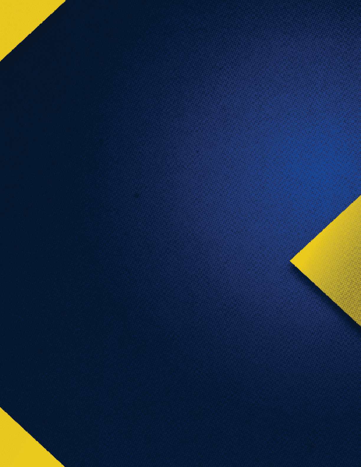 A blue and yellow triangle with a blue background. AI generated content