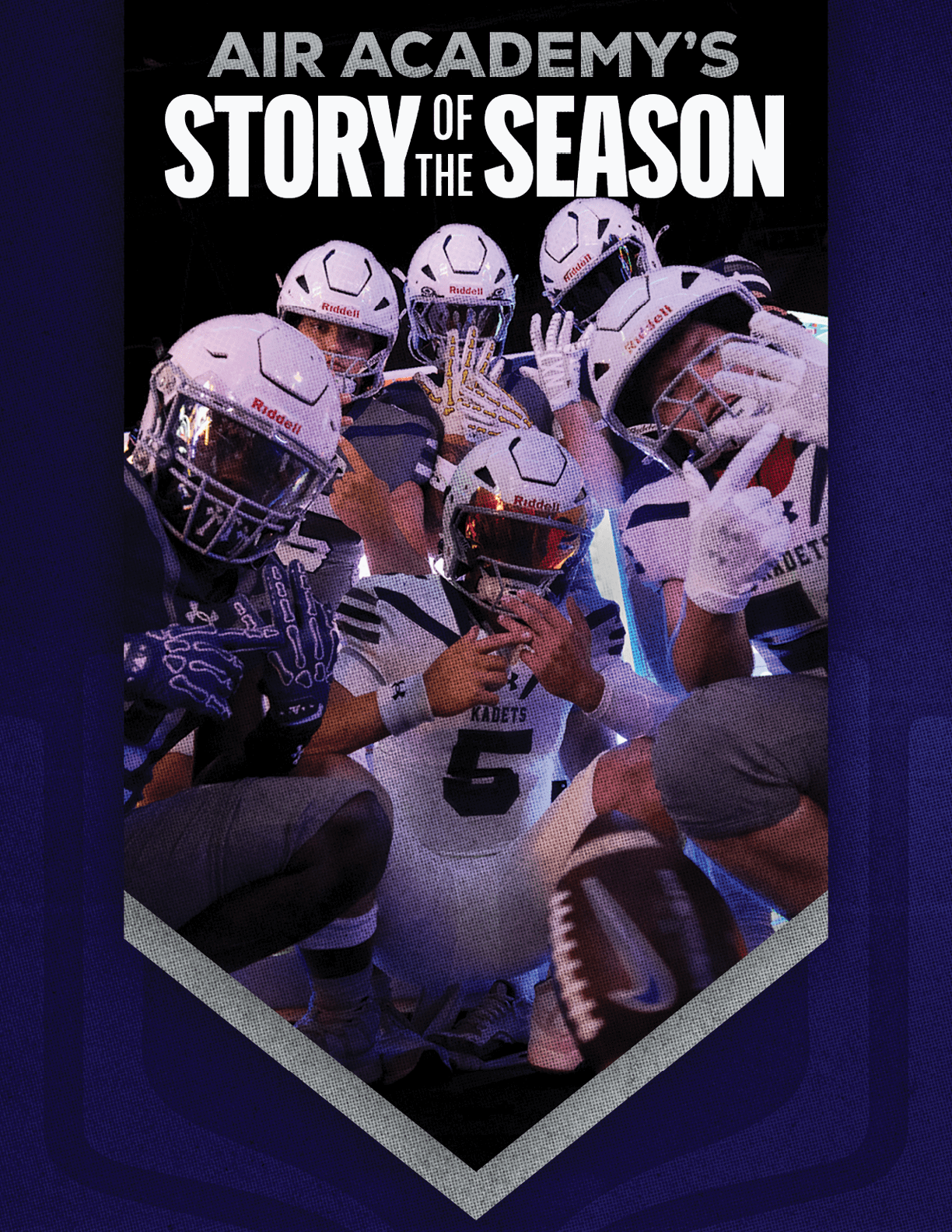 A group of football players huddled together. Description generated by AI