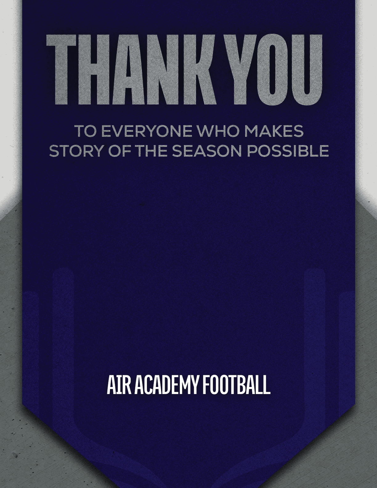 A blue and red banner with the words “Esterro Football" written on it. Description generated by AI