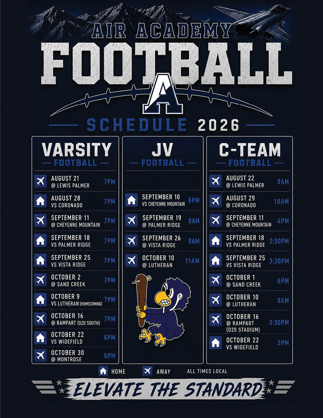 A football schedule for the 2014 season. Description generated by AI