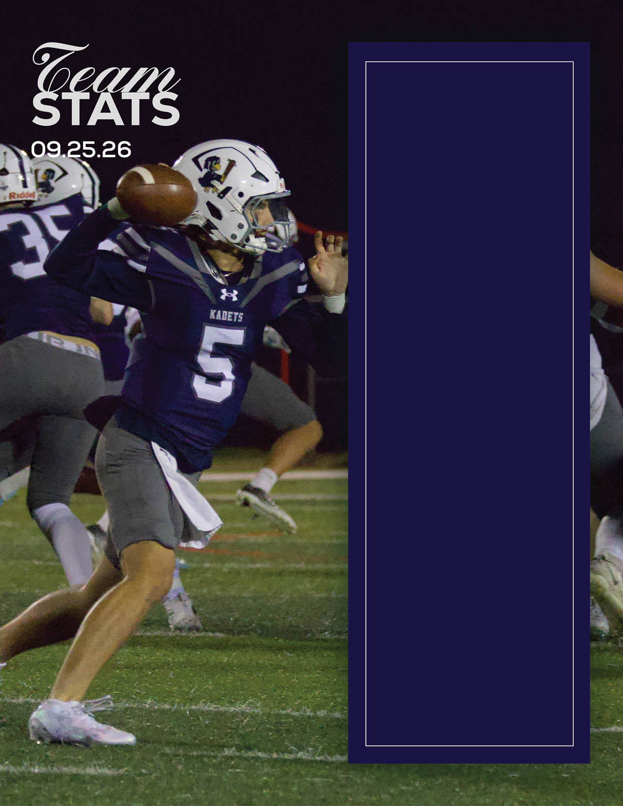 A football player is kicking a football. Description generated by AI