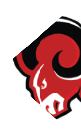 A stylized graphic featuring a black silhouette of a longhorn steer overlaid on gold and white three-dimensional block letters. Description generated by AI