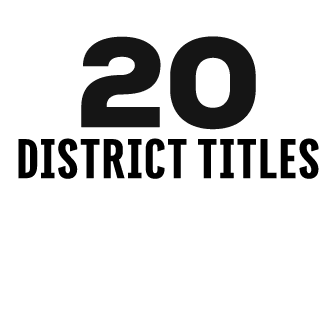 20 DISTRICT TITLES In total, the program holds 20 District Titles since their first one in 1953