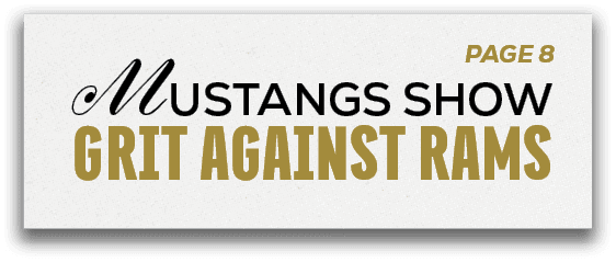 PAGE 8,MUSTANGS show grit against ram