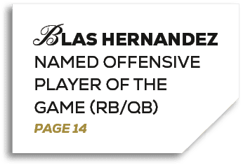 BLAS HERNANDEZ Named Offensive Player of the Game (RB/QB) PAGE 1