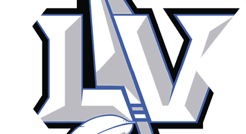 The logo features stylized letters “LV" with a spear running vertically through the center and a feather attached to the spear's base. Description generated by AI