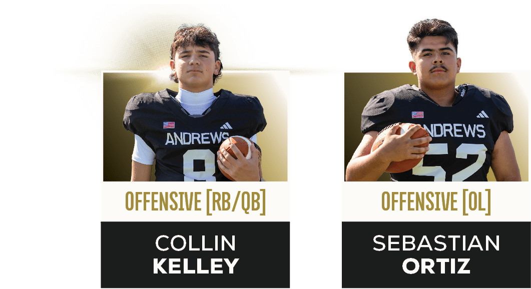 Collin Kelley,OFFENSIVE [RB/QB],Sebastian ORTIZ,OFFENSIVE [OL