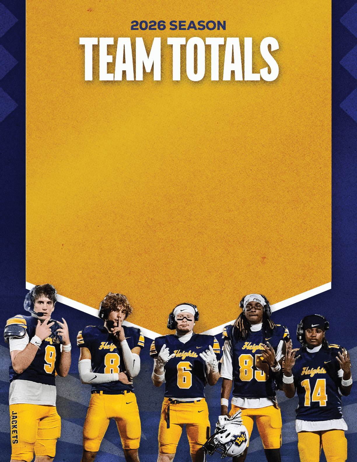 A group of football players standing on a field. Description generated by AI