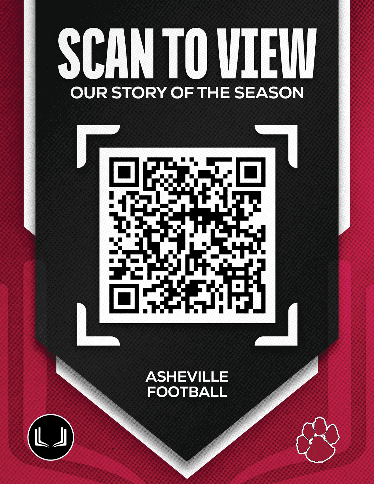 A red and white football team logo. Description generated by AI
