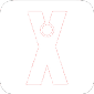 A red and white X. Description generated by AI